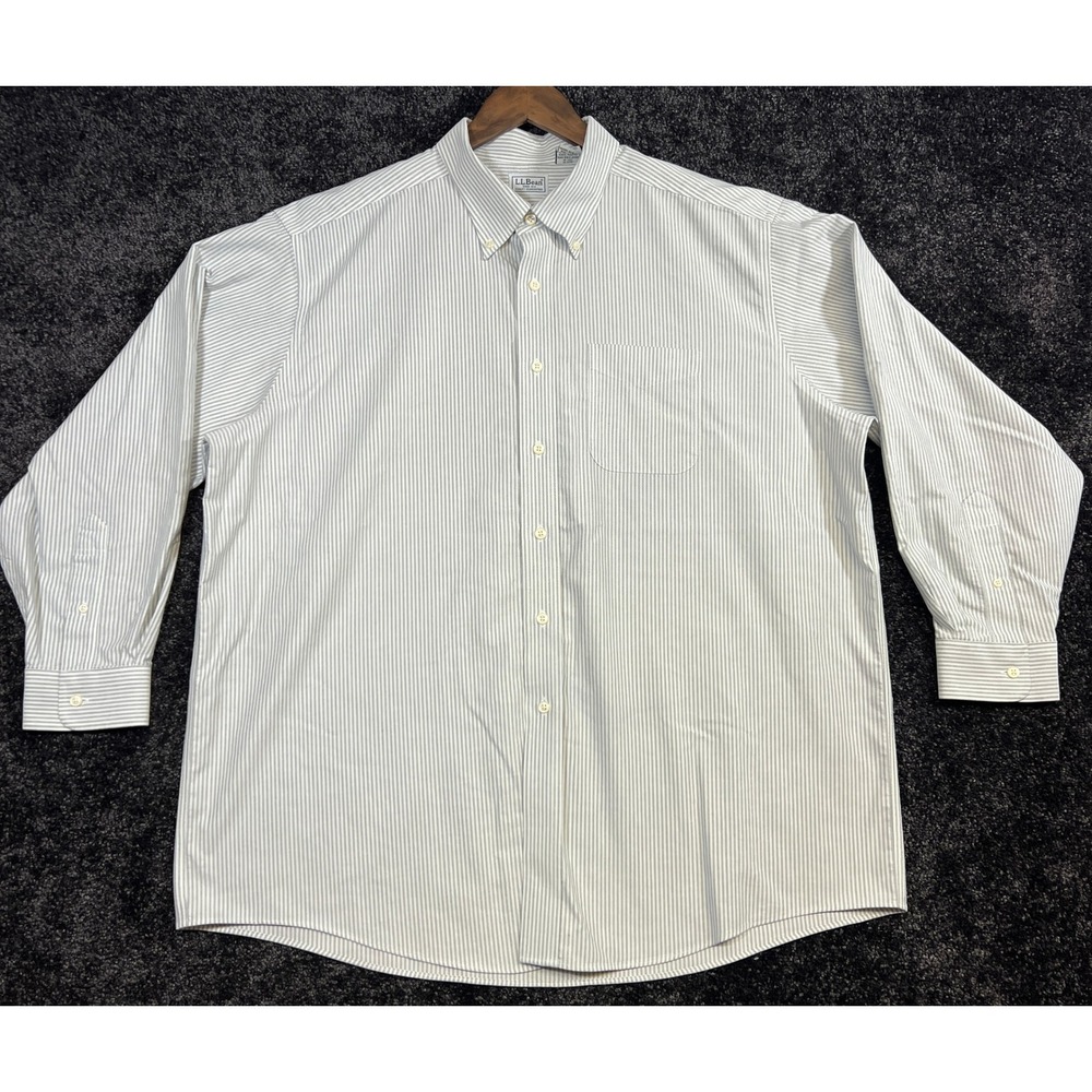 LL Bean Mens Striped‎ Button Down Shirt Long Sleeve 18-34 Dress Casual